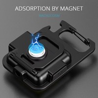 Senter LED Mini, gantungan kunci cahaya portabel multifungsi, Senter COB berkemah, lampu kerja pengisian USB, Lanterna memancing