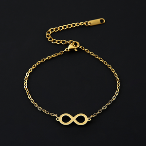 <span class=keywords><strong>Bracelet</strong></span> Symbole <span class=keywords><strong>Infini</strong></span> Ywyougang, <span class=keywords><strong>Bracelet</strong></span> Chaîne 4 Couleurs avec Pendentif <span class=keywords><strong>Infini</strong></span> pour Gravure Laser Personnalisée, Cadeau Bijou - Product Image 2