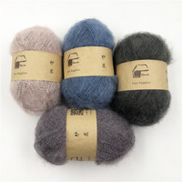 20% polyester 80% acrylique 50g Mode chaud alize puffy molletonnée mélangé fil pour tricoter balle