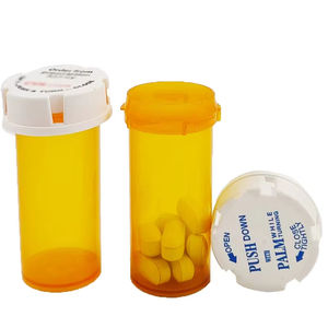6 Dram 60 DR PP medis mendorong ke bawah Amber pil plastik botol kecil reversibel pabrik wadah apotek - Product Image 4