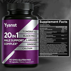 Cápsulas Antioxidantes de Raíz de Maca Negra Tongkat Ali 20 en 1 OEM/ODM para Hombres Adultos - Apoya el Control de Energía, el Sistema Inmunológico y la Salud - Product Image 3