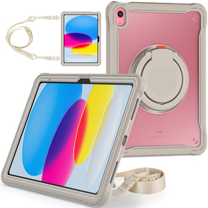 Étui pour tablette iPad 11e génération 2025 avec support rotatif, sangle de poignet 12,9 pouces, étui de protection intégral antichoc - Product Image 2