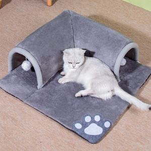 Funny <strong>Pet</strong> Play Tunnels Square Cat Nest with Warm Hole Print Felt <strong>Pet</strong> <strong>Cage</strong> for <strong>Dogs</strong> and Cats Bed <strong>at</strong> <strong>Home</strong> - Product Image 4