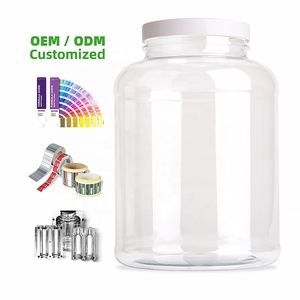 Boş kas kazanç Fitness <span class=keywords><strong>Protein</strong></span> tozu konteyner ambalajlı kavanoz 5L PET geniş ağız peynir altı suyu <span class=keywords><strong>Protein</strong></span> tozu depolama kavanoz - Product Image 2