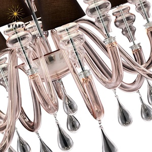 Candelabro de cristal de lujo moderno con bombilla LED regulable Luz colgante para <span class=keywords><strong>restaurante</strong></span> de hotel en casa - Product Image 6