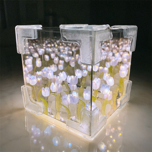Venta caliente dormitorio creativo decoración cúpula <span class=keywords><strong>Led</strong></span> cristal flor Lampara De <span class=keywords><strong>Tulipan</strong></span> para regalo - Product Image 1