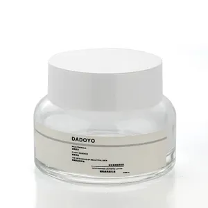BSCI工厂圆形和椭圆形透明白色瓶盖空化妆品包装套装身体奶油罐
