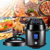 Cuisinière multifonctionnelle à air chaud et à pression Duo, certifiée CE CB EMC, avec cuve intérieure en acier inoxydable antiadhésive pour usage domestique