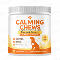 Friandises calmantes pour chiens OEM, comprimés apaisants pour animaux de compagnie avec probiotiques et suppléments vitaminiques favorisant la relaxation