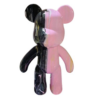 Nouvelle arrivée acrylique verser peinture fluide Art Set ours avec 3 couleurs Kit pour bricolage artisanat