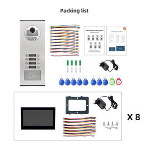 Appartementengebouw <span class=keywords><strong>Intercom</strong></span> <span class=keywords><strong>7</strong></span>-inch AHD Smart 8-scherm Kit Graffiti Video Deurbel Systeem Waterdicht met Bewegingsdetectie - Product Image 5