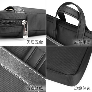 Oukeqi Business <b>Document</b> <b>Bag</b> 39x28x6.5cm Oxford Cloth Zipper Briefcase For Office Meeting With Custom Logo - Product Image 4