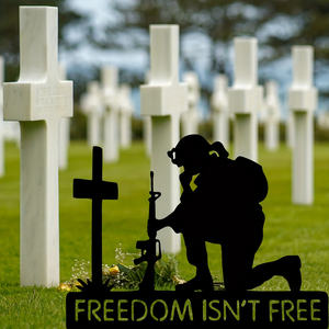 Statue <span class=keywords><strong>en</strong></span> fonte Art Déco patriotique de soldat pour la décoration de jardin du 4 juillet et du Jour de l'Indépendance - Product Image 6