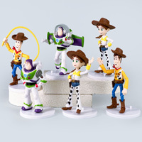 Juguetes de Cartón, Caja Sorpresa con Figuras de Toy Story, Buzz, Woody, Jessie, Figuras de Acción de PVC, Muñecos Coleccionables, Set de Regalo de 6 Piezas