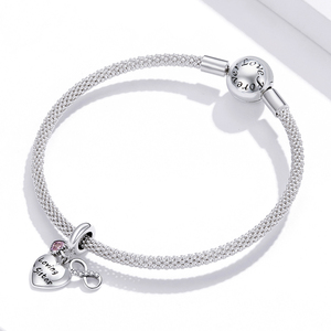 Colgante BSC414 de Plata de Ley 925 con letras de cuentas, bonito abalorio de amor para amigas, regalo de accesorio perfecto para <span class=keywords><strong>Hermanas</strong></span> y novias - Product Image 2