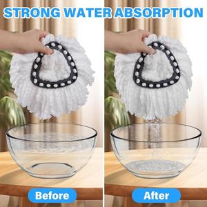 Cabezal de Repuesto para Mopa Rotatoria de Alta Calidad Compatible con O-Cedar EasyWring, Paquete de 3, Microfibra Lavable, Fácil de Limpiar - Product Image 4