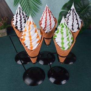 Conos de helado artificiales, modelo de comida falsa para exhibición, soporte completo, simulación de helado de chocolate, exhibición publicitaria de Big Mac - Product Image 2