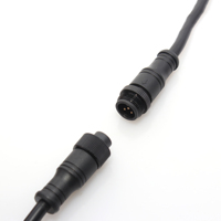 Hanstar original Noir 4 Broches Câble Connecteur Étanche PVC Mâle À Femelle Sur Moule IP67 Prise 110V 220V Extérieur connecteur