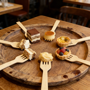 Tenedor <span class=keywords><strong>de</strong></span> Madera Resistente <span class=keywords><strong>de</strong></span> 16 cm, Tenedor <span class=keywords><strong>de</strong></span> Bambú <span class=keywords><strong>de</strong></span> 17 cm, Sin Astillas, Tenedores <span class=keywords><strong>de</strong></span> Bambú Desechables, Resistentes al Calor, Compostables, Aptos para Alimentos, para Hoteles - Product Image 3