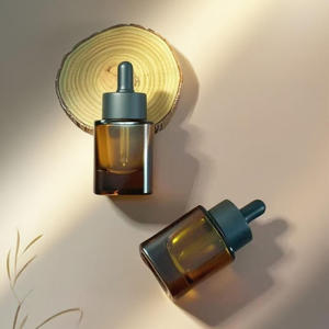 High Quality Mini Eco-Friendly Custom <b>30ml</b> Amber Glass Dropper <b>Bottle</b> for Essential Oils with Unique Bottom Design - Product Image 2