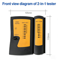 Testeur de câble réseau pour LAN RJ45 RJ11 RJ12 CAT5 CAT6 CAT7 UTP, outil de détection et de suivi de lignes téléphoniques et réseau