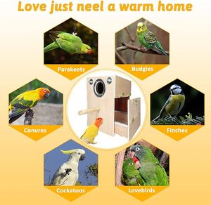 Solid Pattern Wooden <strong>Bird's</strong> <strong>Nest</strong> for Vertical Birdcage Accessories <strong>Nest</strong> Box for Factory Outlet - Product Image 6