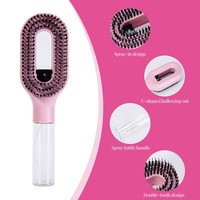 Brosse à cheveux 2-en-1 facile à utiliser, outil innovant de brumisation et de brossage pour cheveux humides et secs, réservoir d'eau pratique