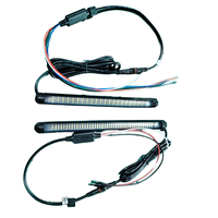 Kingshowstar Bande lumineuse de calandre de voiture à LED blanche et jaune Lumière de fourche à balayage Pare-chocs avant Capot Grille lumineuse montée en maille