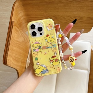 Coque souple antichoc 360° avec cordon pour iPhone 16/iPhone 15 Pro Max/iPhone 14/iPhone 13, motif chien pudding mignon et adorable en TPU - Product Image 2