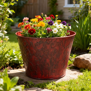 Vente en gros directe de pots de bonsaï colorés de ménage de 0.5 gallons pots de jardin rustiques pour le jardin extérieur - Product Image 1