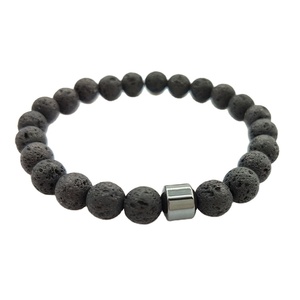 أحدث أساور رجالية بالجملة مصنوعة يدويًا من الخرز المغناطيسي 8 مم وخرز الحجر الطبيعي والحمضي - Product Image 5