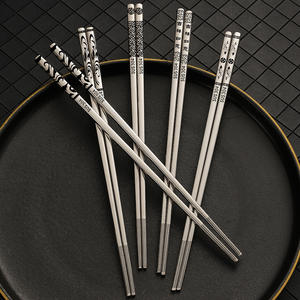 Palillos Cuadrados de Acero Inoxidable Puresins 304, Anti-escaldaduras, de Metal, para Uso Doméstico y en Restaurantes - Product Image 1