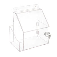 Boîtes de dons transparentes en acrylique, urne à suggestions avec serrure
