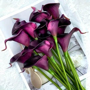 Eleganti Calla Artificiali in Plastica - <span class=keywords><strong>Fiori</strong></span> Realistici per Matrimoni, Natale, Soggiorno, Camera da Letto, Tavolo da Pranzo, Decorazioni per la Casa - Product Image 1
