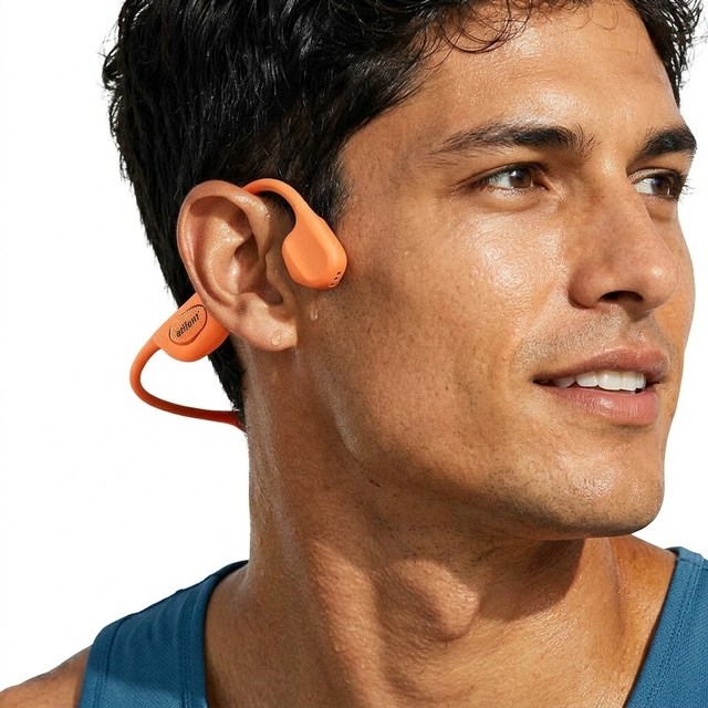 Bone Conduction Headphones for BT 6.0 Open Ear Design IPX8 Waterproof Sports Underwater Use Supports Built-in TF Card