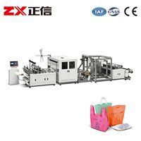 Machine à fabriquer des sacs de courses en non-tissé à grande vitesse et des sacs à poignée souple ZXL-D700 respectueuse de l'environnement - Multifonctionnelle, haut niveau de sécurité