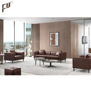 Furicco सबसे अच्छा कमरे में रहने वाले फर्नीचर सोफे पिछले डिजाइन झुकना भूरे रंग के बड़े 3 सीटों वाले अवकाश बिक्री के लिए मॉड्यूलर असली लेदर सोफा - Product Image 2