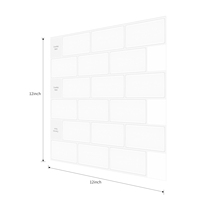 PU 3D auto-adhésif Smart Tile Strip pour cuisine et salle de bain Style classique imperméable à l'eau peler et coller miroir décor mosaïque