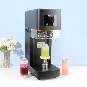 CE certification of high quality China new products automatic non-rotating can sealing machine bubble tea can sealer