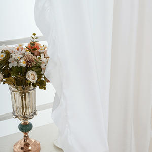 Rideaux en voile blanc à volants de style bohème campagnard français DaiRui, garniture en dentelle romantique, filtration de la lumière, semi-transparents, poches à tringle - Product Image 4