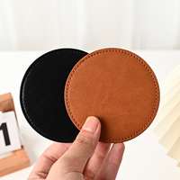 Sous-verres ronds personnalisés en cuir pour tasses à café, tapis de table durables pour boissons