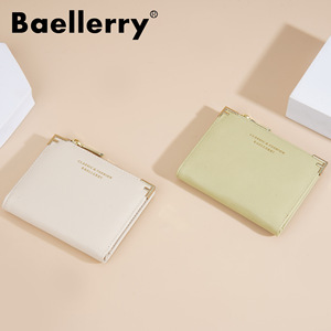 กระเป๋าสตางค์สั้นผู้หญิง Baellerry สีแดง หนังแท้ ซิปใส่เหรียญอเนกประสงค์ ใช้ได้ทุกวัน - Product Image 3