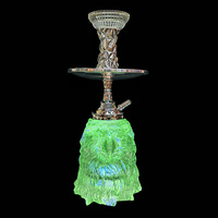 Narguilé moderne aigle Shisha narguilé 6 couleurs LED cristal transparent lumière créative Style arabe résine matériel