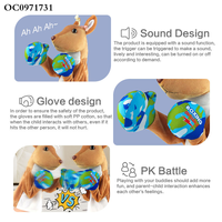 Marionnette de boxe animale sonore, ensemble de combat de boxe pour enfants, jeu d'interaction parent-enfant, vente en gros usine