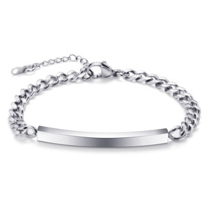 Pulsera de acero inoxidable de 4 mm y 7 mm, cadena lisa, unisex, regalo de joyería para parejas, hombres y mujeres - Product Image 5