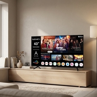 Téléviseur intelligent Android LED personnalisable 4K LCD 32-85 pouces HDTV avec WiFi et rétroéclairage LED pour hôtel et usage domestique