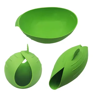 High Quality Household Kitchen Convenient Food Grade Silicone Tool Steamed Fish Bowl Silicone Folding Bowl