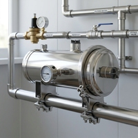 Purificateur d'eau par ultrafiltration en acier inoxydable 3000L avec filtre PP UF 159 et manomètre, système domestique