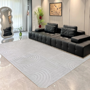 Trung Quốc Thảm nhà sản xuất sang trọng thời trang 3D thiết kế mô hình hình học Tay Chần sợi vòng thảm cho phòng khách phòng ngủ kích thước lớn - Product Image 1
