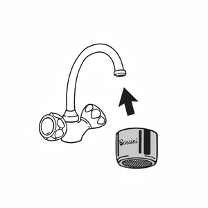 Bocsini R0004 moderno rubinetto in plastica aeratore Design a risparmio idrico per uso bagno e cucina - Product Image 1